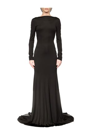 Gather Detail And Open Back Gown DAVID KOMA | PF25DK07DLBLACK